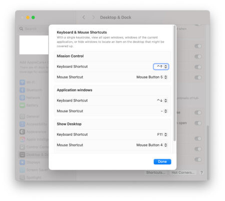 Thiết lập phím tắt