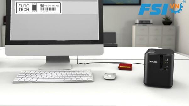 Máy in nhãn Brother P900W kết nối không dây