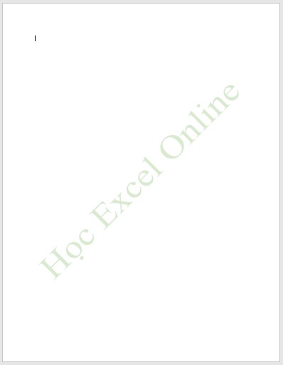 Ví dụ văn bản Word sau khi áp dụng cách in hình trong word dạng chữ làm watermark