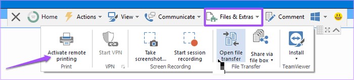 Kích hoạt remote printing trong TeamViewer để sử dụng máy in từ xa