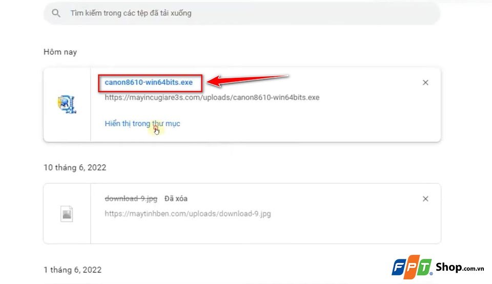 Giao diện tải driver máy in Canon LBP 8610 từ website chính thức của Canon đảm bảo an toàn