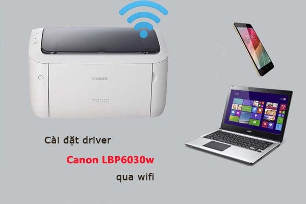 Chuẩn bị cáp USB và driver cho việc cài đặt wifi máy in Canon 6030w