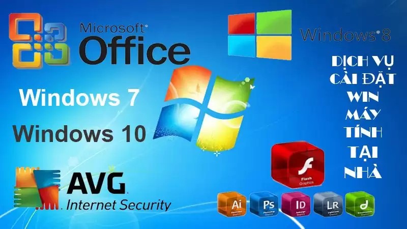 Kỹ thuật viên cài đặt Windows và phần mềm văn phòng