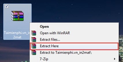 Thư mục chứa các tệp Add-in In2mat đã giải nén, sẵn sàng cài đặt cho Excel