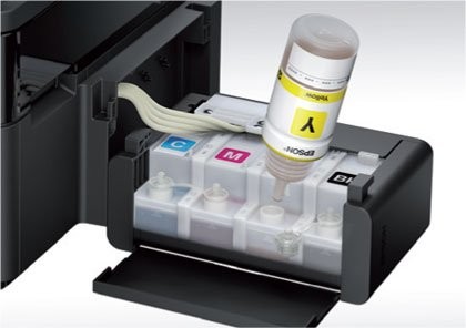 Hệ thống mực in liên tục của máy in màu Epson L350 mang lại hiệu quả kinh tế cao