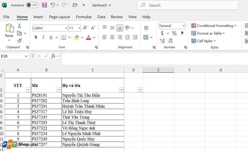Mail Merge trong Excel ảnh 2