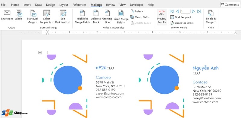 Mail Merge trong Excel ảnh 9