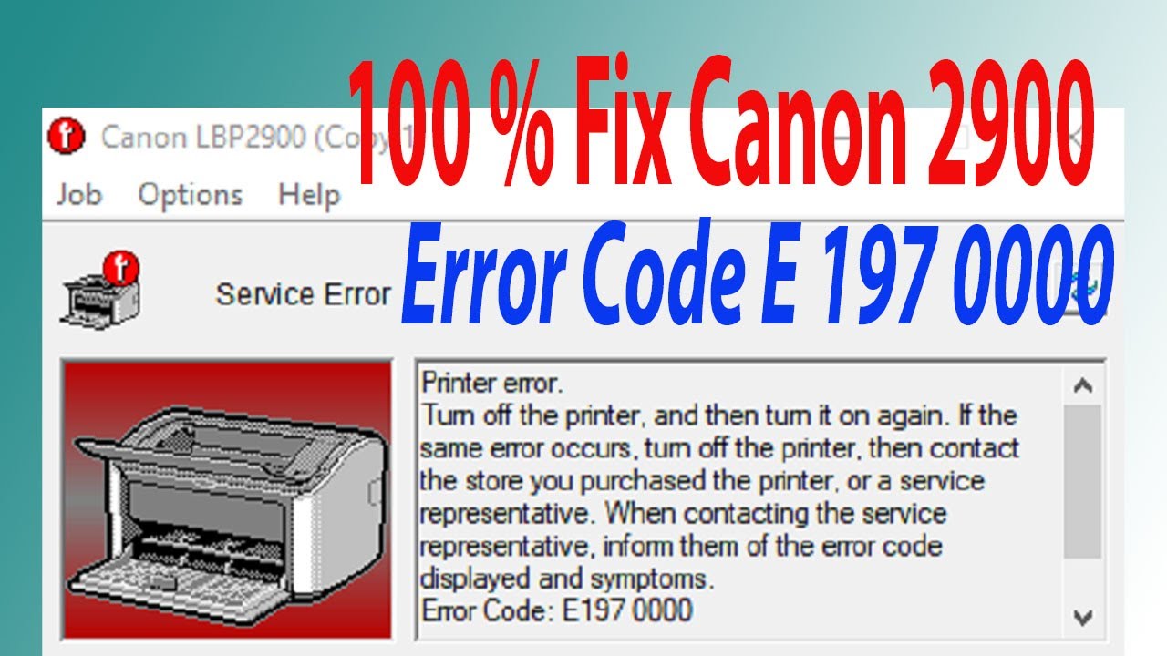 Cách Sửa Lỗi Fixing Unit Máy In Canon 2900