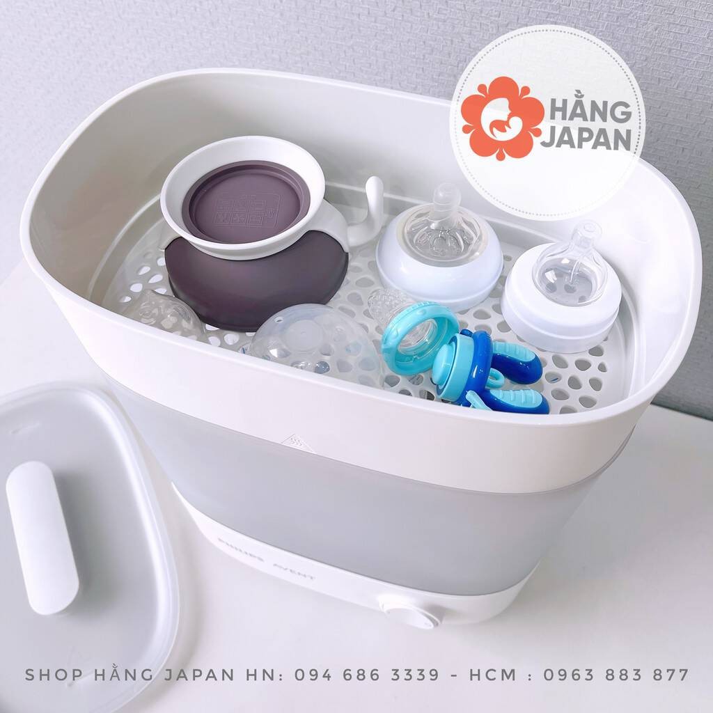 Góc nhìn chi tiết máy tiệt trùng hơi nước Philips Avent 3 trong 1 SCF291/100