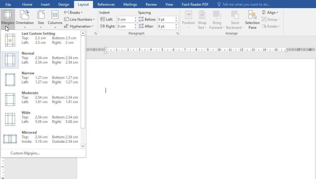 Hướng dẫn chi tiết cách thiết lập trang in trong word với các thông số lề chuẩn
