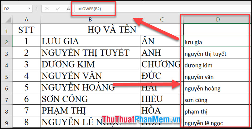 cach-chuyen-chu-hoa-thanh-chu-thuong-trong-excel-don-gian-nhanh-chong-08-2363-1 Cách chuyển chữ in hoa sang chữ thường