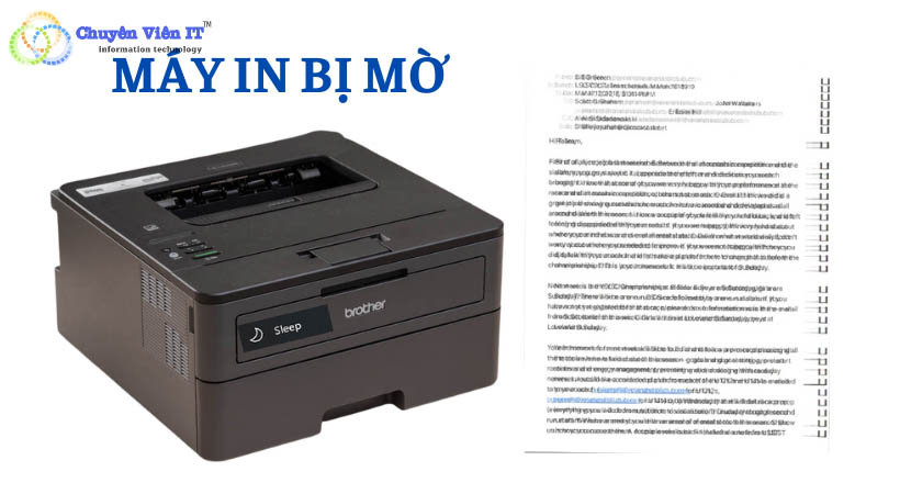 Khắc phục máy in Brother 2240D in bị mờ hiệu quả