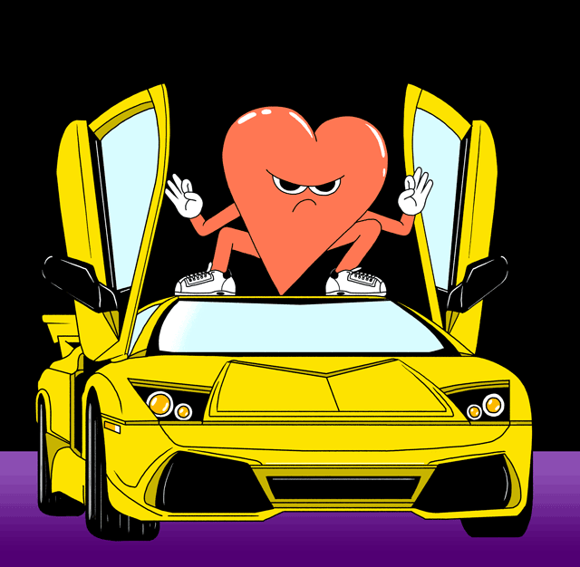 Ảnh nền động trái tim với các màu sắc đa dạng