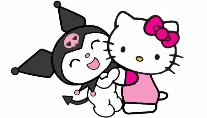 Hình nền Kuromi và Hello Kitty siêu dễ thương