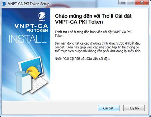 Chọn ngôn ngữ tiếng Việt trong quá trình cài đặt Driver Token