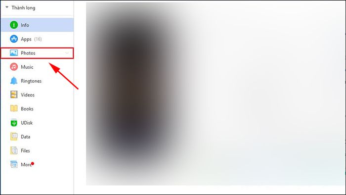 Chọn Ảnh trong giao diện 3uTools