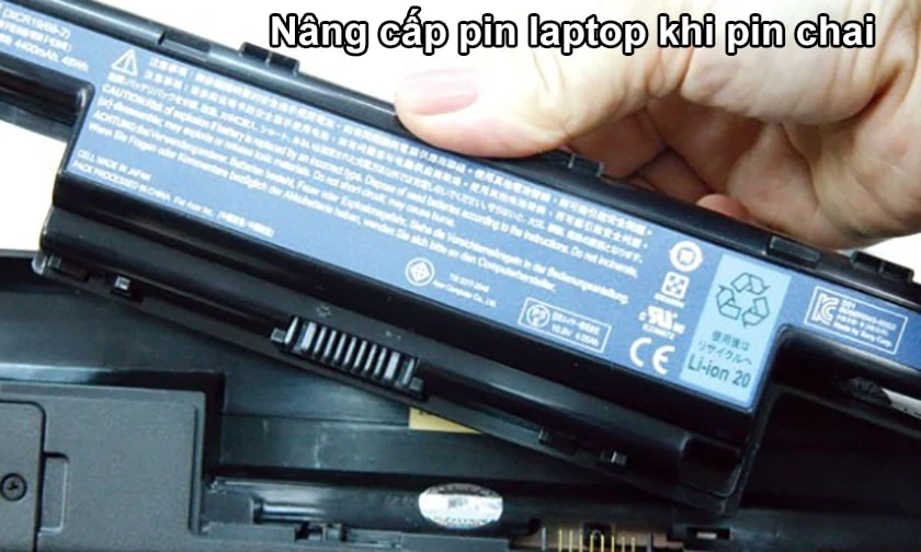 Thay pin laptop khi bị chai hoặc hỏng