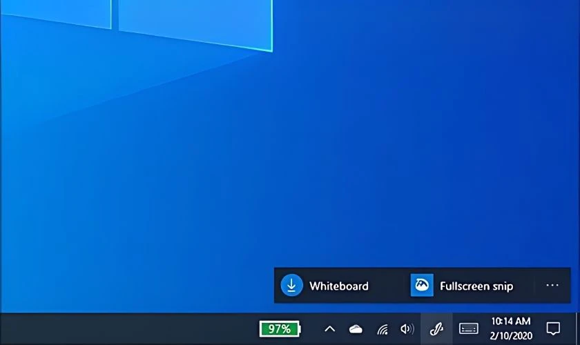 Sử dụng Menu Bút trong Windows Ink Workspace để vẽ màn hình máy tính