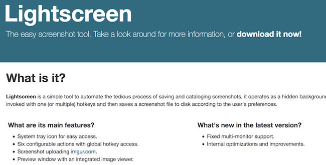 Giao diện cài đặt của ứng dụng chụp màn hình máy tính Lightscreen, hiển thị các tùy chọn cấu hình.