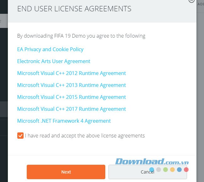 Cài đặt các phần mềm hỗ trợ FIFA