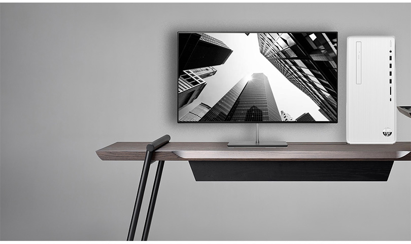 Review Máy tính để bàn HP Pavilion TP01-3008D Snow White Mới Nhất Thiết kế sang trọng của máy tính để bàn HP Pavilion TP01-3008D Snow White