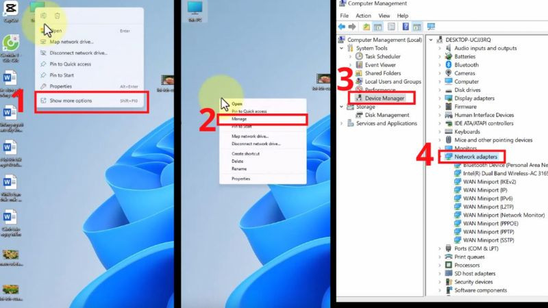 Kiểm tra driver trong Device Manager