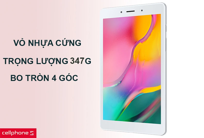 máy tính bảng Samsung Tab A8 2019 với thiết kế mỏng nhẹ tinh tế
