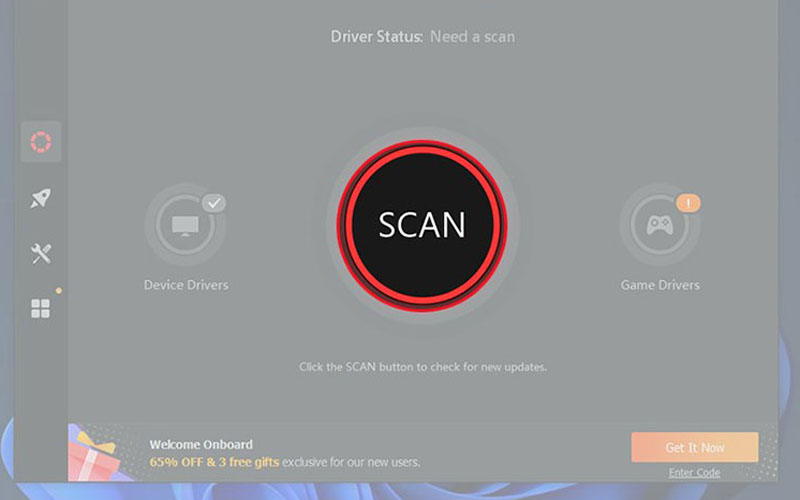 Phần mềm Driver Booster quét và cập nhật driver khắc phục màn hình máy tính không hiển thị