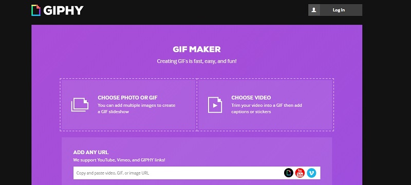 Tải video hoặc ảnh lên trang web Giphy để tạo ảnh GIF
