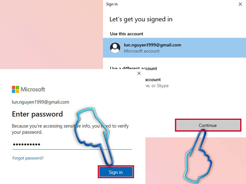 Đăng nhập tài khoản Microsoft để tải ứng dụng máy tính trên PC