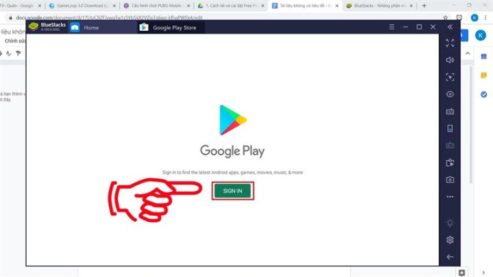 Cách tải Subway Surfers trên máy tính: Đăng nhập Google Play trên BlueStacks