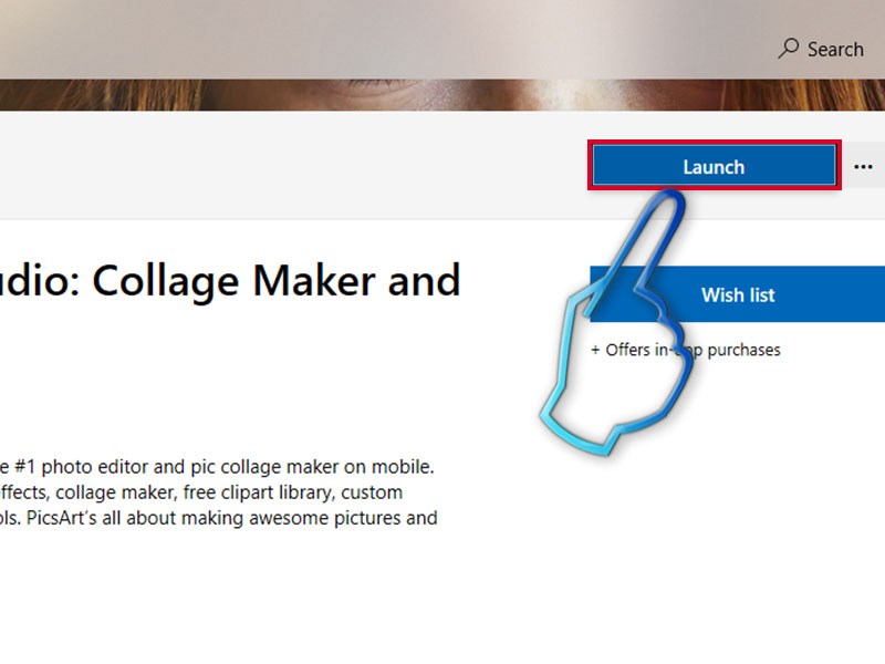 Nút Launch để khởi chạy ứng dụng máy tính trên PC