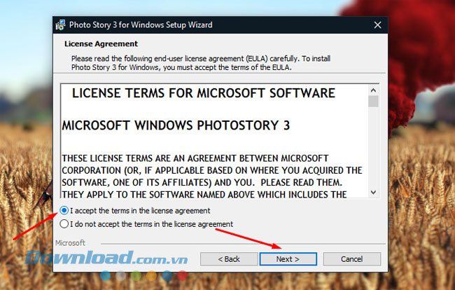 Hướng dẫn photo trên máy tính - Đồng ý điều khoản
