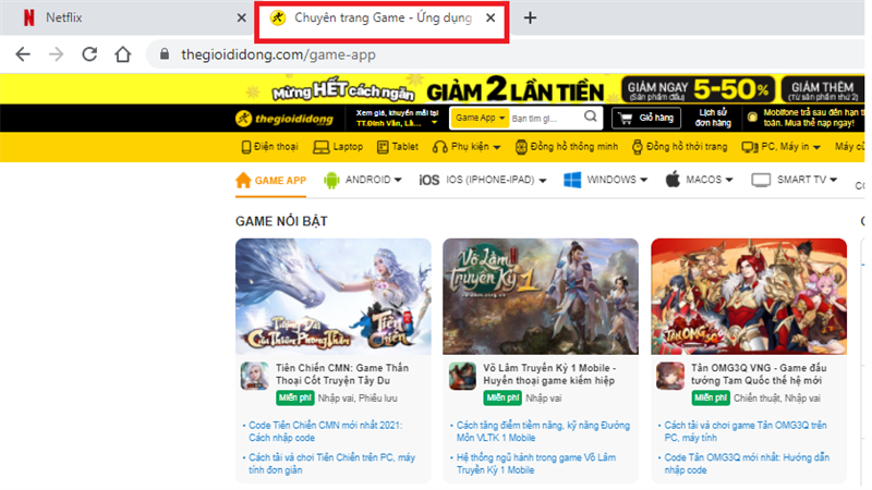 Chuyển tab trên iPad bằng cách chạm vào tab mong muốn