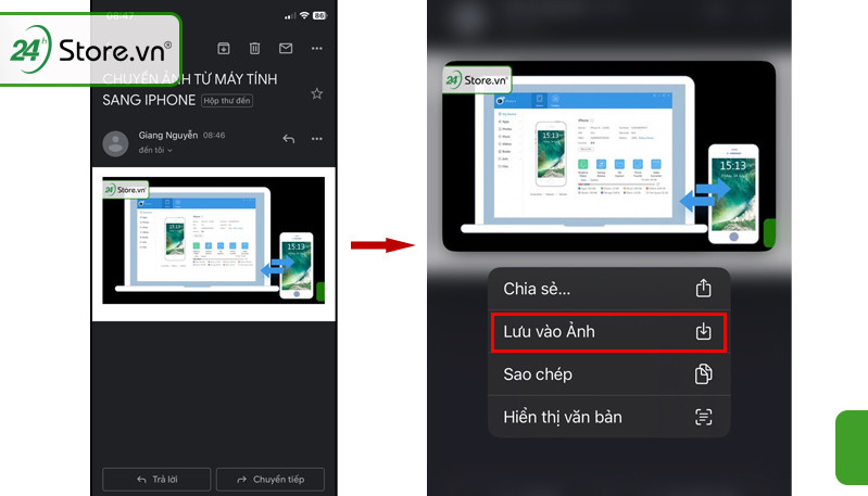CÃ¡ch chuyá»ƒn áº£nh tá»« mÃ¡y tÃ­nh sang Ä‘iá»‡n thoáº¡i iPhone
