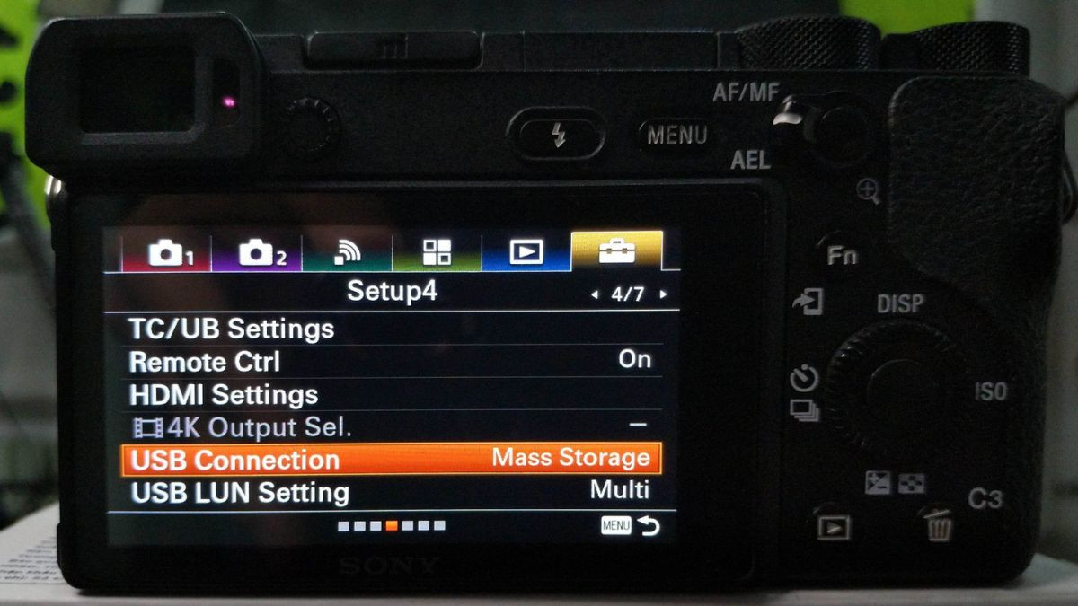 Cách kết nối máy ảnh Sony với máy tính trong phần setup