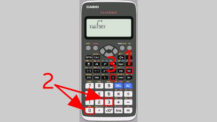 Nhập tan cùng số độ mà đề bài cho