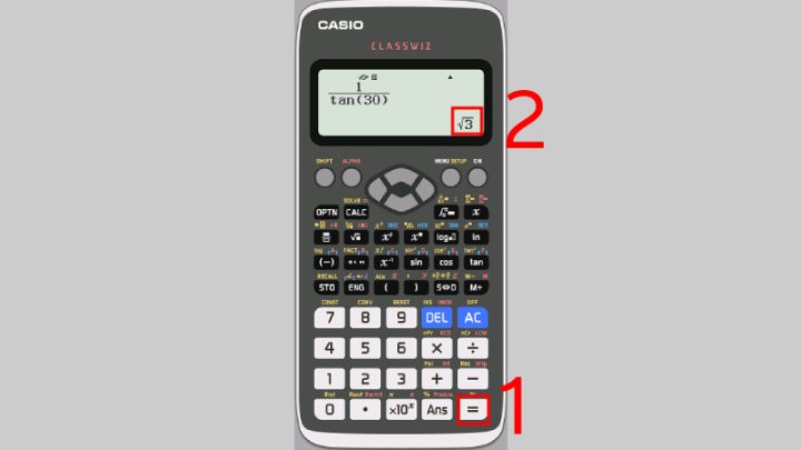 Hiển thị kết quả của phép tính cot