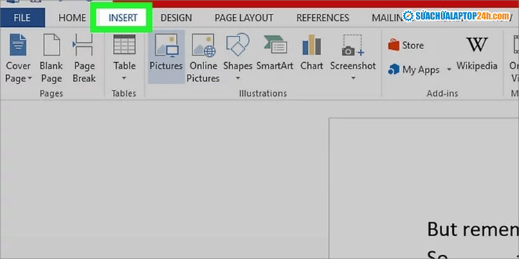 Chèn biểu tượng đặc biệt vào văn bản Word qua tab Insert và chọn Symbol