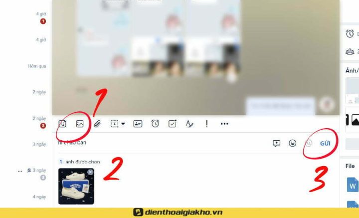 Cách gửi ảnh qua Zalo trên máy tính có kèm tin nhắn