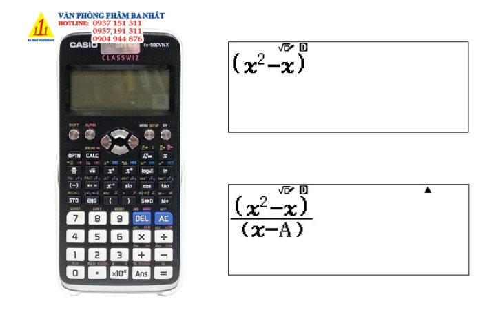 Chia biểu thức cho nghiệm đã tìm trên Casio 580, mẹo nâng cao cách sử dụng máy tính Casio 580