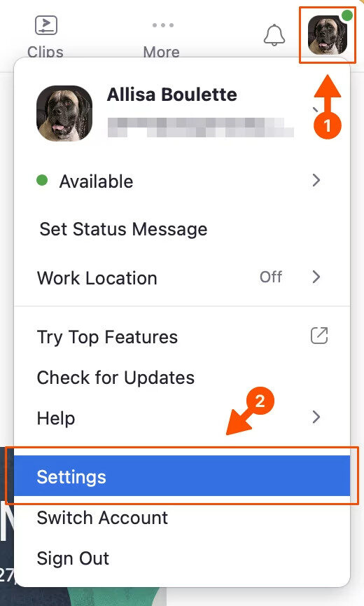 Giao diện cài đặt trên máy tính để quản lý hiển thị hình ảnh
