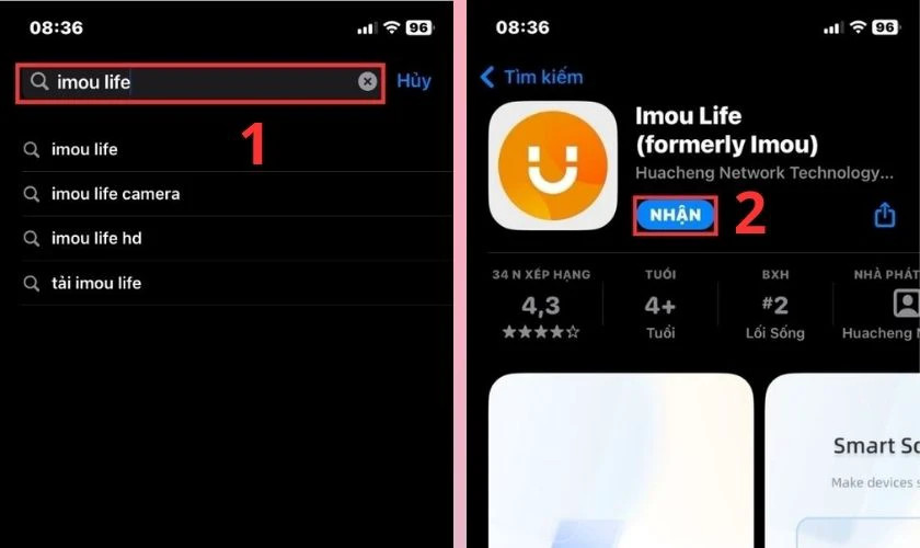 Màn hình tải ứng dụng trên App Store, bước đầu tiên để cài đặt iPhone trên máy tính