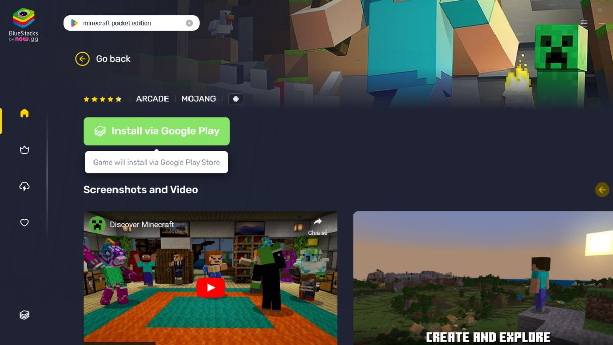 Bước 4: Hoàn tất cài đặt Minecraft PC qua giả lập