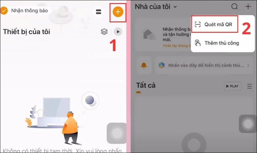 Thêm thiết bị bằng mã QR, phương pháp kết nối tương tự khi cài đặt iPhone trên máy tính qua phần mềm