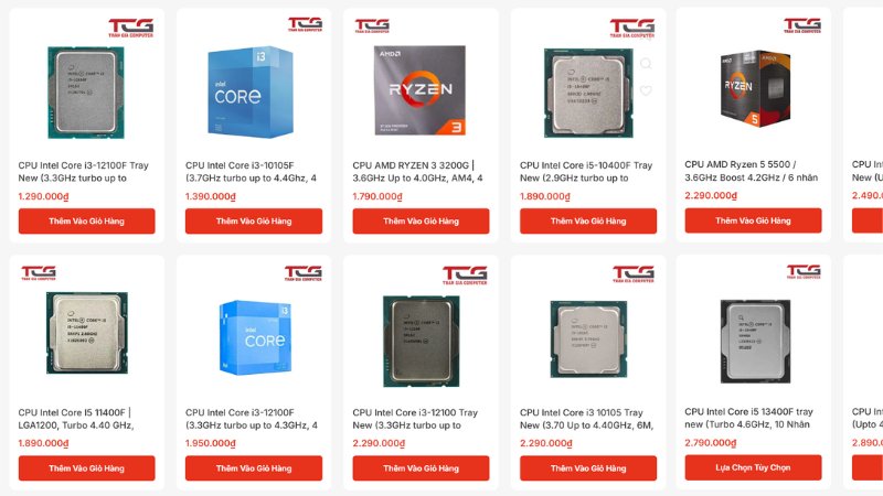 CPU mạnh mẽ cho máy tính văn phòng giá rẻ hcm