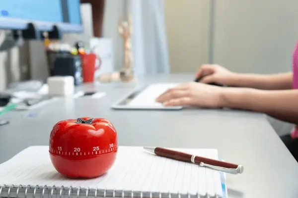 đồng hồ pomodoro trên máy tính