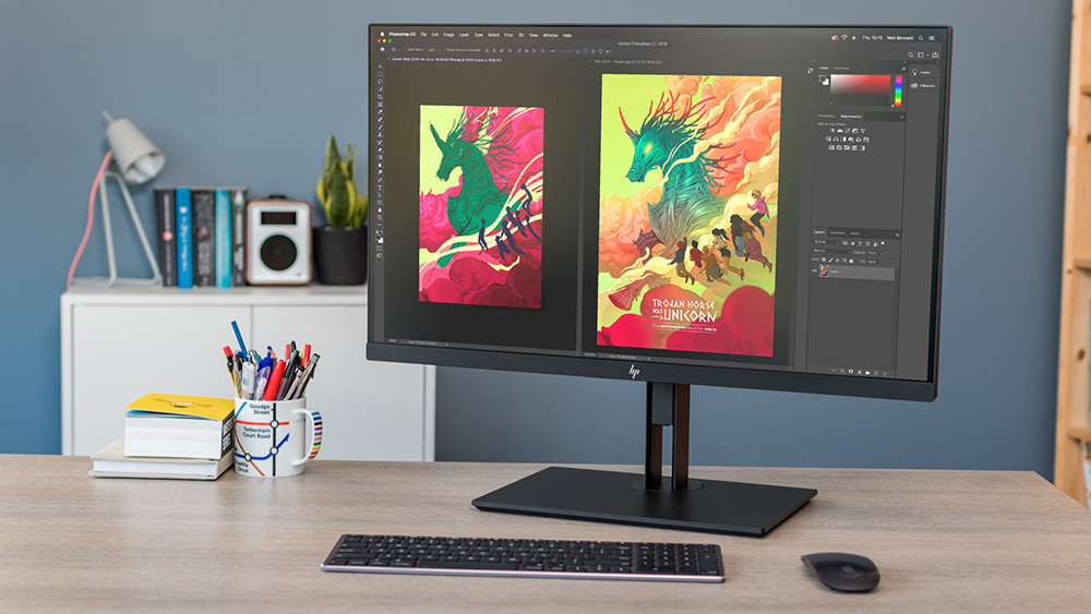 Màn hình máy tính HP hiện đại cho dân thiết kế đồ họa